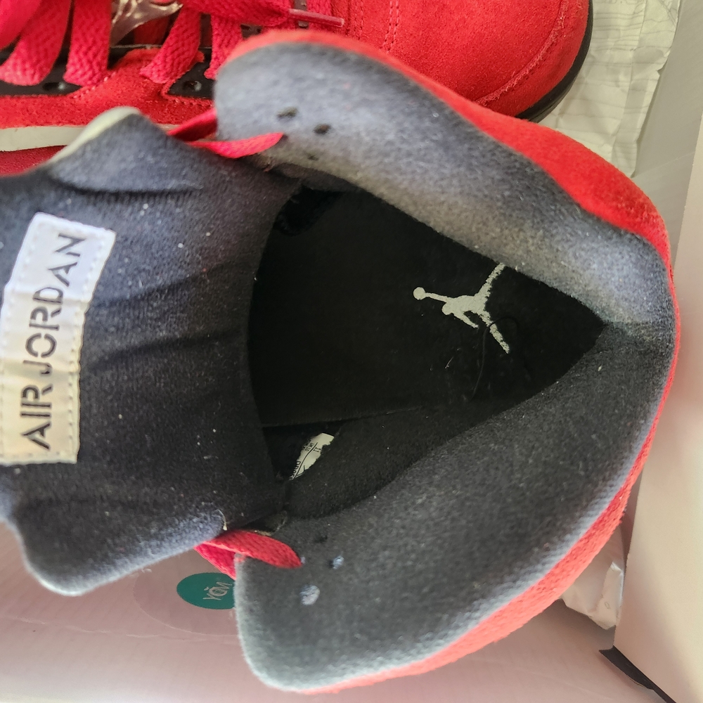 Jordan Red Sneakers with Padded Comfort and Iconic Logo
